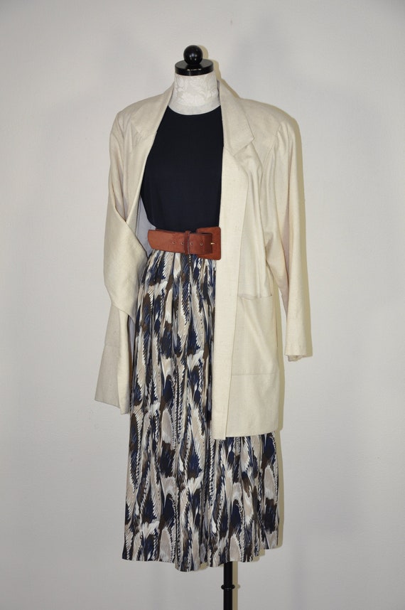 80s chocolate swirls skirt / marbled midi skirt /