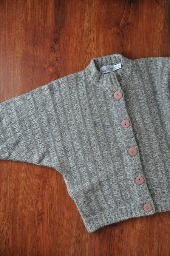 Vintage Mohair Shorts Fuzzy Brown Knitwear 1980s Small Medium