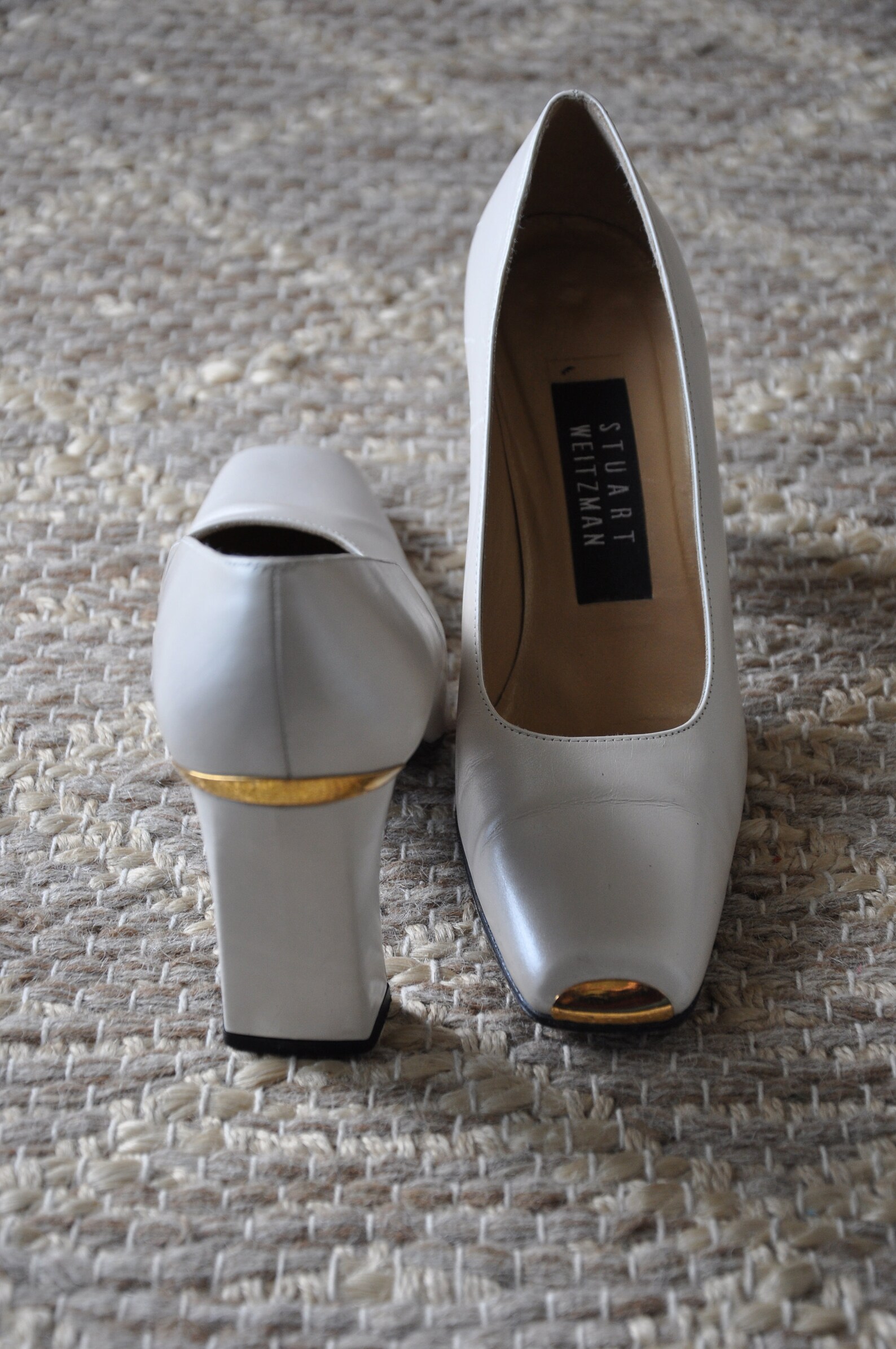 pearl block heels