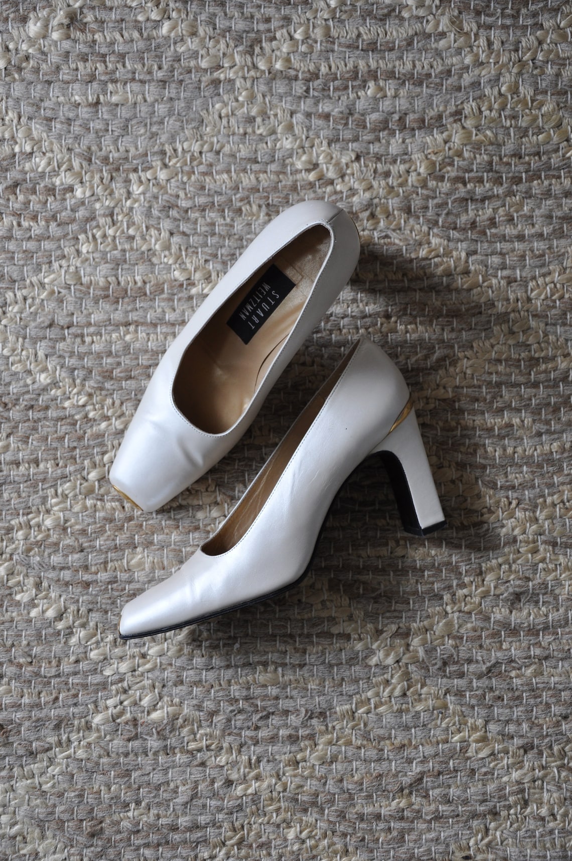 pearl block heel shoes