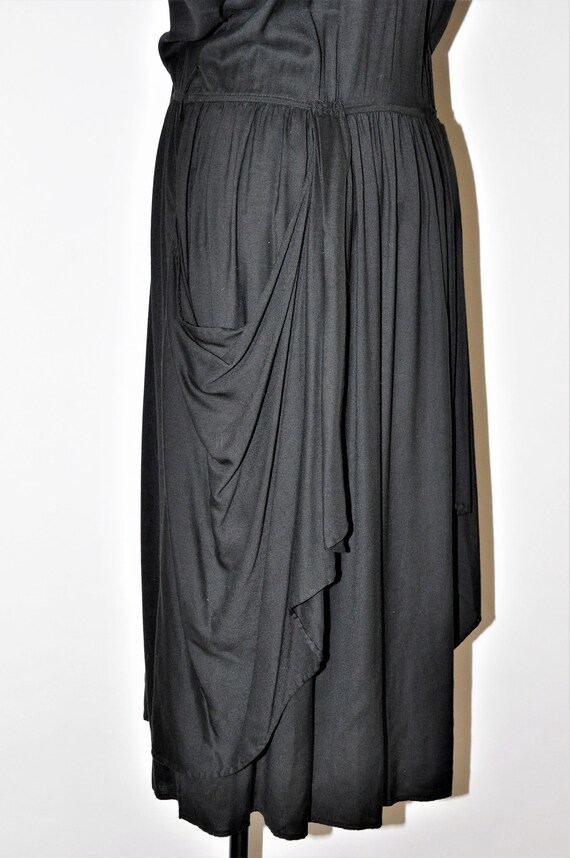 draped grecian toga dress / long black caftan dress /… - Gem