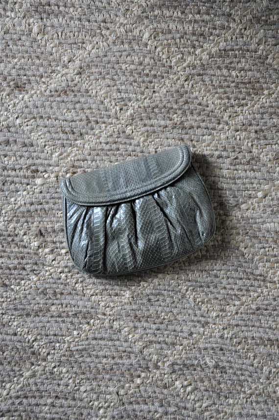 Grey snakeskin clutch bag 2025
