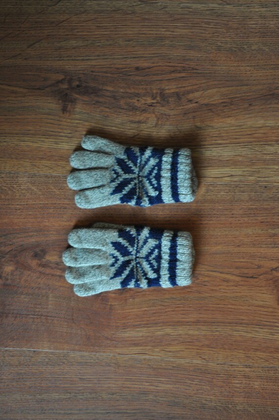 Mark brown knit gloves Gem