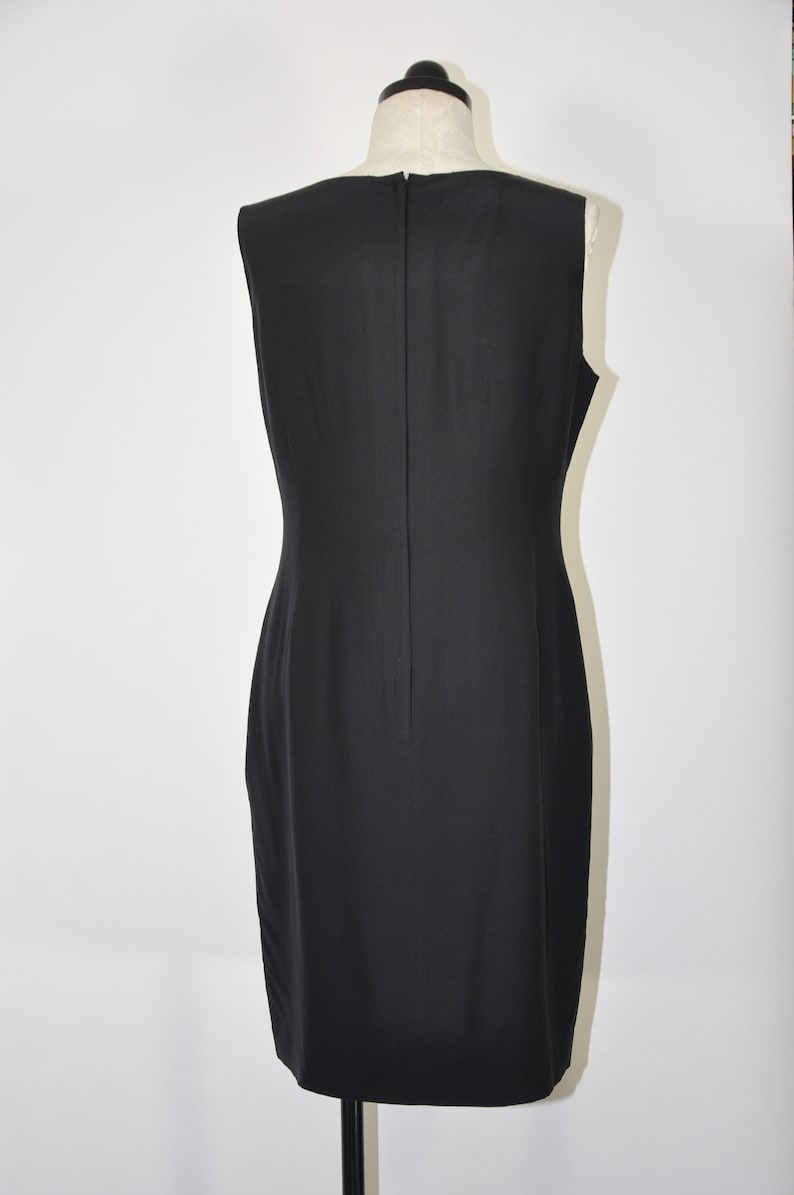 90s black silk tank dress black silk sheath dress minimalist short dress