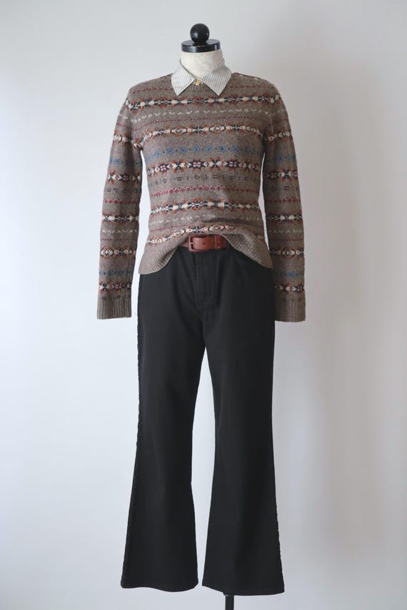 Vintage Ralph Lauren Black Bootcut Jeans / Y2K Jet Beaded Straight 