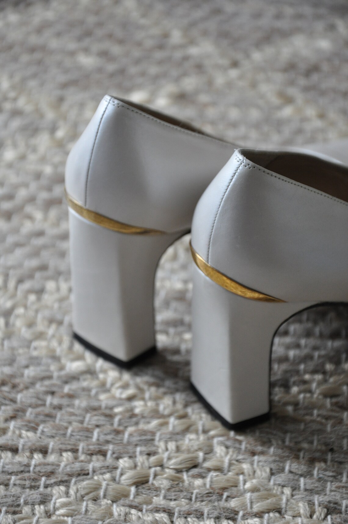 pearl block heels