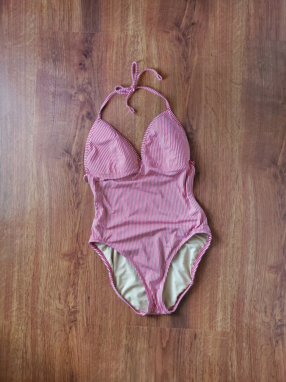 Y2K backless bathing suit / 2000s one piece strappy s… Gem