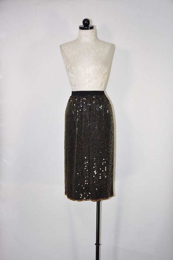 Gold Sequin Black Glitter Pencil Skirt Black And Gold Sequin Pencil Skirt  Outfits (9 Ideas Outfits