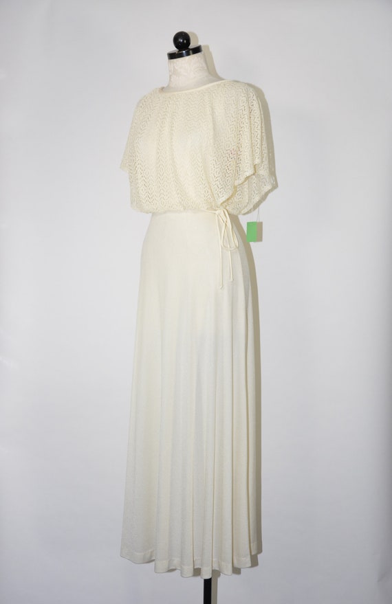 SOLD: Vintage 60s 70s cream embroidered cape