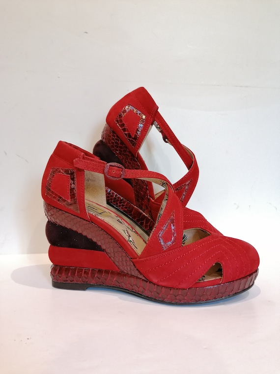 Retro shoes Pt. 38 - Miss L-Fire style 40s - Red/b
