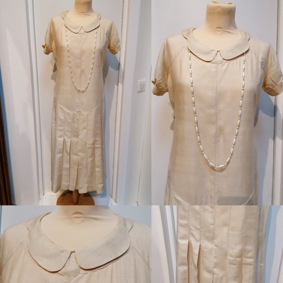 1930s Dress - 30s- Dry Silk Dress - Thirties Dress