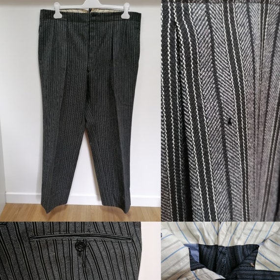 Pants 1930s - Grey striped trousers from the late