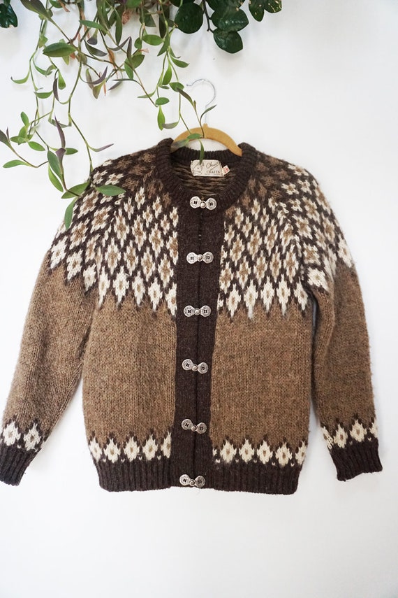 Vintage Cheviot Nordic Fair Isle Hand Knit Sweater