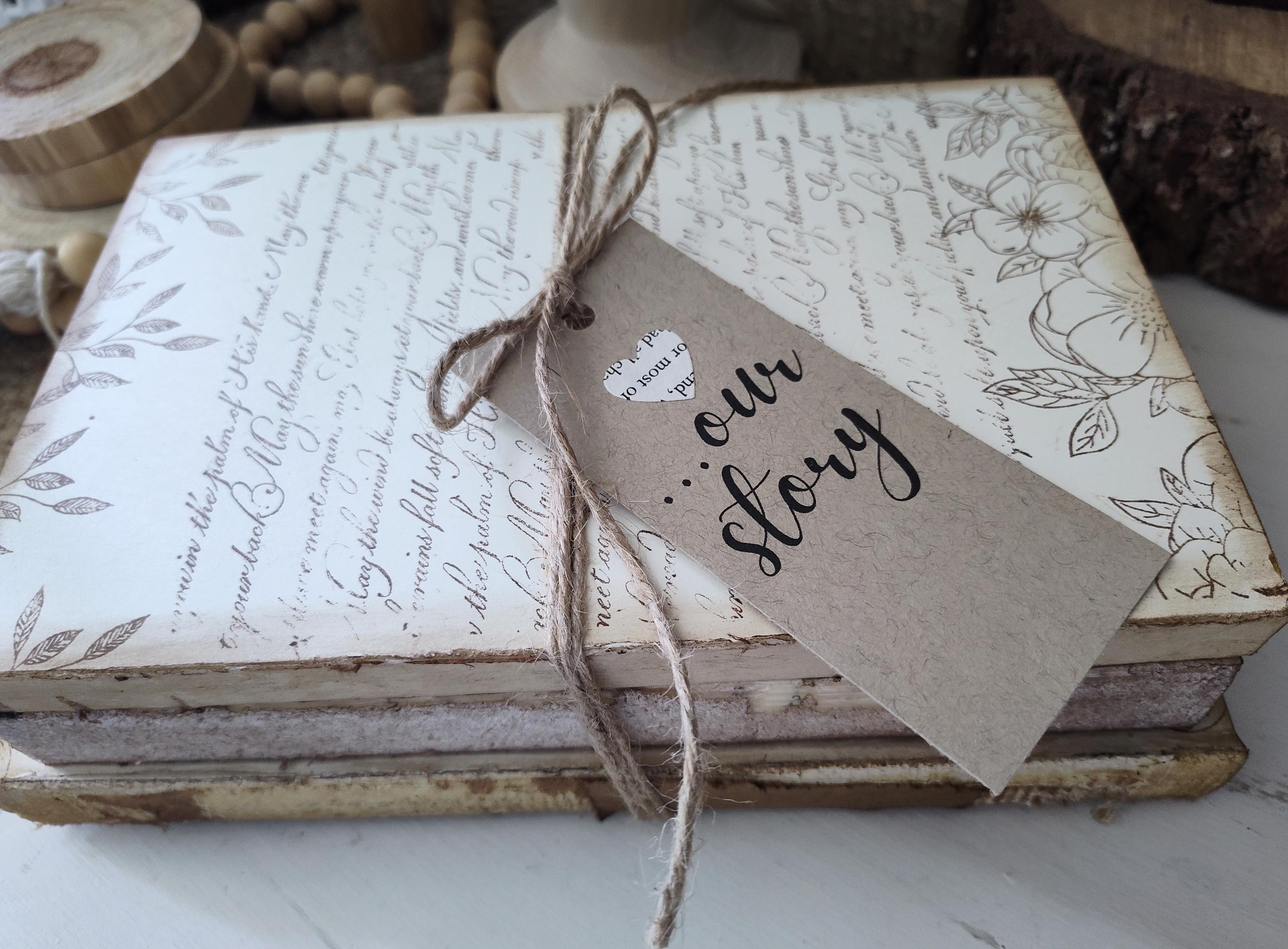 Tag Paper Stack Tag for Book Stack, Book Stack Decor, Wedding Centerpieces, Wedding ...