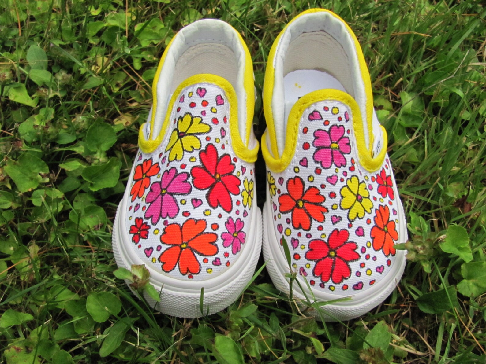 Girl's Customized Vans in Size 4 Toddler Children's Etsy