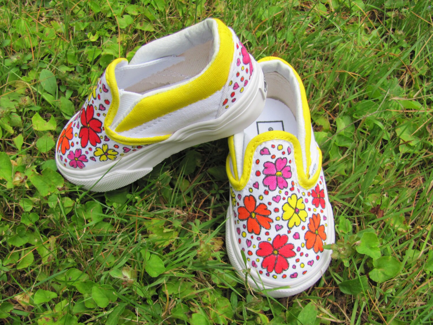 Girl's Customized Vans in Size 4 Toddler Children's Etsy