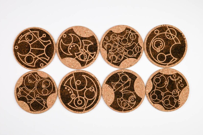 Doctor Who Gallifreyan Coasters Set of 8 image 1