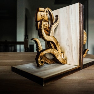 Bookends, Kraken, Octopus, Pirate, Book Ends image 3