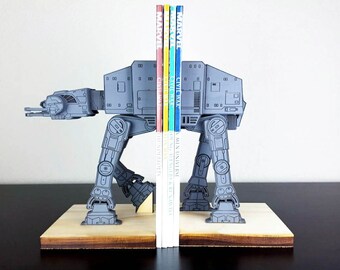 AT AT on a leash StarWars Star Wars Bookends - Gray