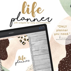 Life Planner undated | Digital life planner easy customizable planner with insert and widgets | All in one Planner