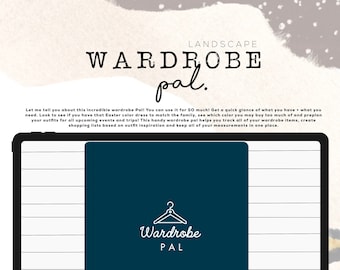 Wardrobe Pal LANDSCAPE | The digital planning orga'nizing system! Wardrobe planner