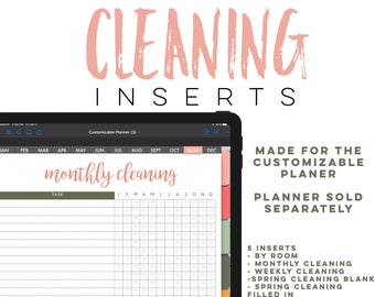 Cleaning Digital INSERTS for the Customizable Digital Planner | Digital inserts only