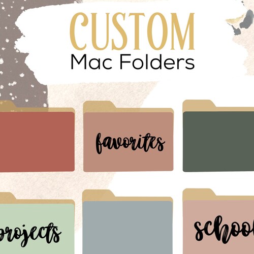 Custom Mac Folders You Label Your Folders Etsy