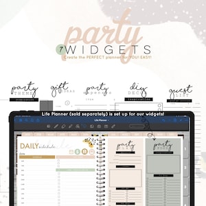 Party Widgets plan, diy, decor, budget, gifts and more | Digital WIDGETS for the Customizable Digital LIFE Planner | Digital widgets only