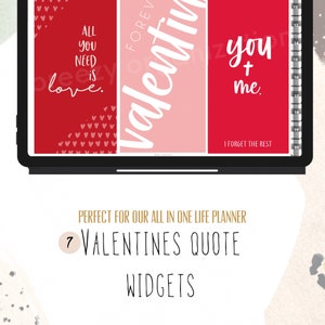Valentinstag Zitat Widgets | Digitale WIDGETS für anpassbare digitale Leben Planer | Nur digitale Produkte