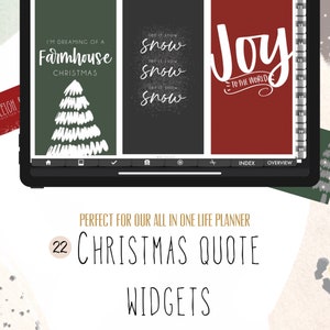 Christmas Quote Widgets - Christmas quote stickers  | Digital WIDGETS for Customizable Digital LIFE Planner | Digital widget only