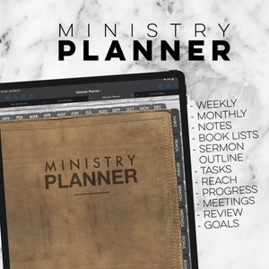 Digitaler Ministrierplaner | Best Digital Pastor Planer für iPad Goodnotes | Dienstplaner