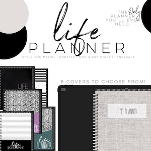 Life Planner Minimalist *new* Undated | Digital life planner easy customizable planner with insert and widgets | All in one Planner