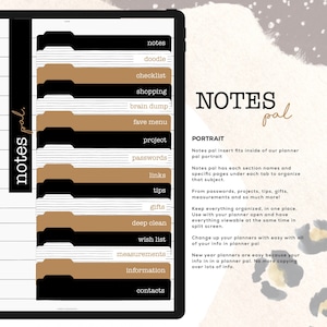 Notes Pal PORTRAIT | Organize everything in one place! Digital Planner Organizer