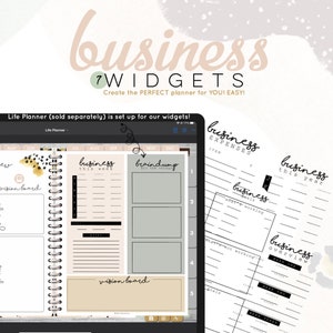 Business Widgets, um Ansichten, Bestellungen und Einnahmen im Auge zu behalten Digitale WIDGETS für den anpassbaren Digital LIFE Planer | Nur digitale Produkte