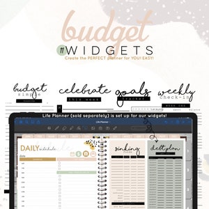 Budget widgets, sinking funds, budget simple and more Digital WIDGETS for the Customizable Digital LIFE Planner Digital widgets only image 1
