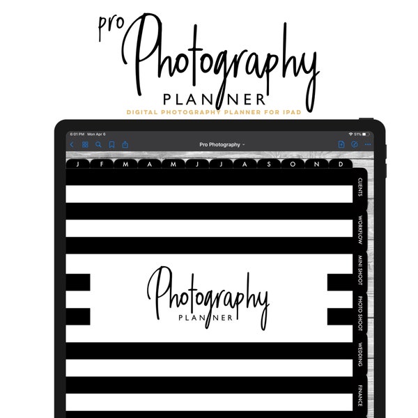 Digital photography planner | iPad Professional Photography planner | GoodNotes | IPad Planner | Digital Planner GoodNotes | Breezy