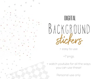 April 24 Background Stickers  | Modern Digital Cute Background Stickers | Digital Planning