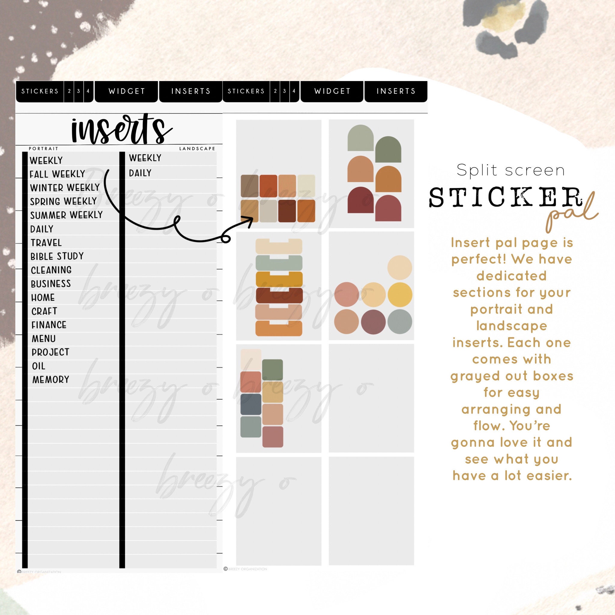 Sticker Pal (splitscreen) Sticker, Widget and Insert Organizer ...