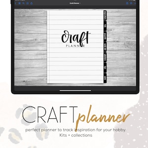 Planificador de manualidades / Planificador de manualidades digital, Planificador de álbumes de recortes, Planificador de costura
