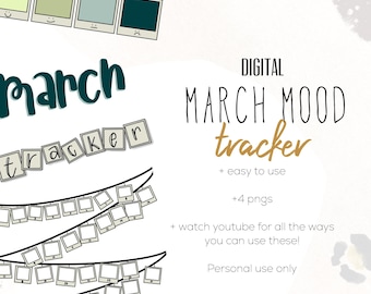 March 26 Mood Tracker Stickers | Modern Digital Mood Stickers | selfcare Stickers