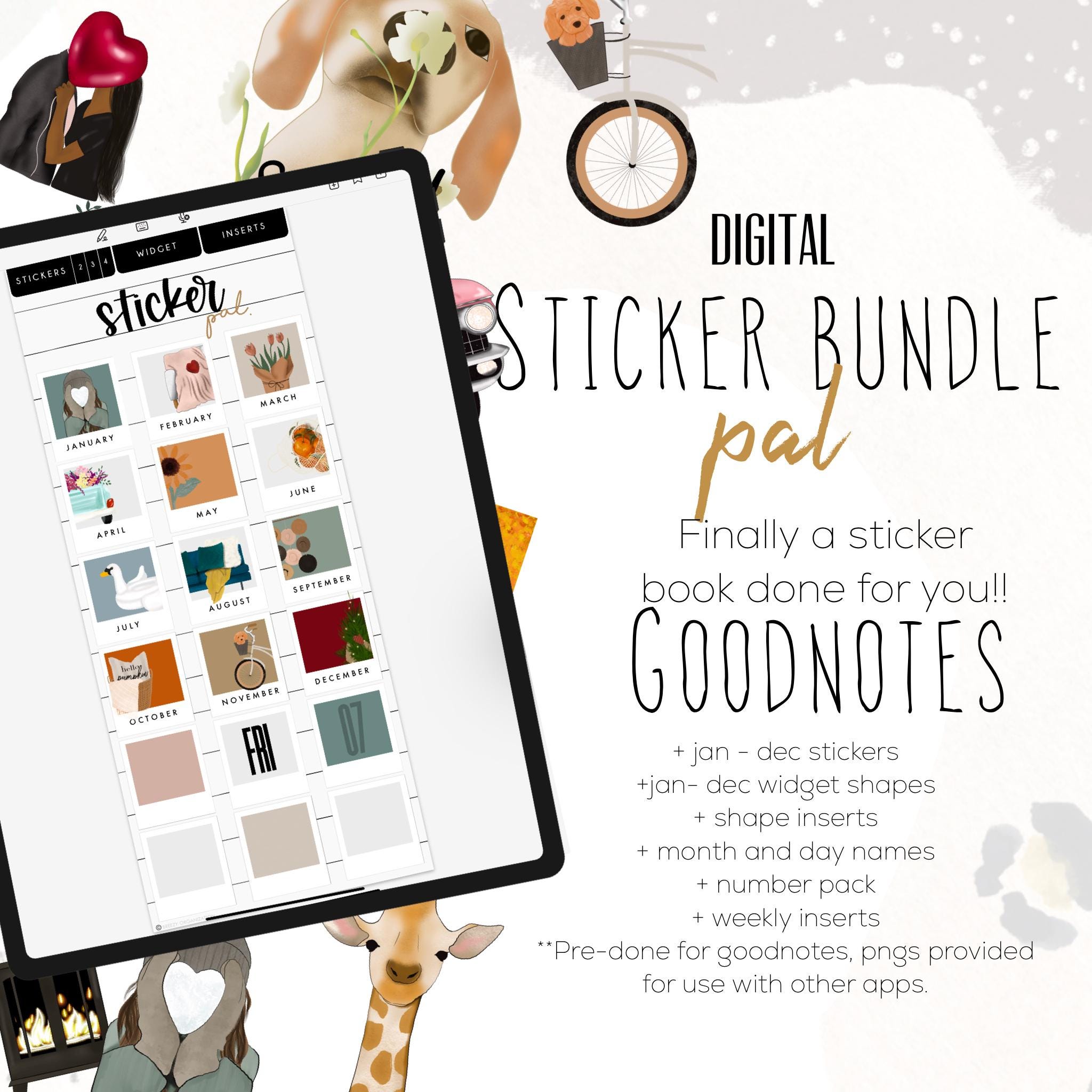 Sticker Widget Sticker BUNDLE Pal (splitscreen) Sticker, Widget and Insert With an ...