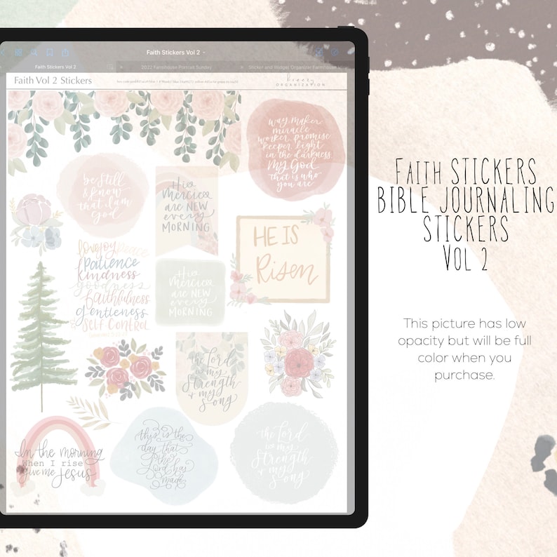 Faith Sticker Vol 2 Digital Bible Journaling Stickers Bible - Etsy