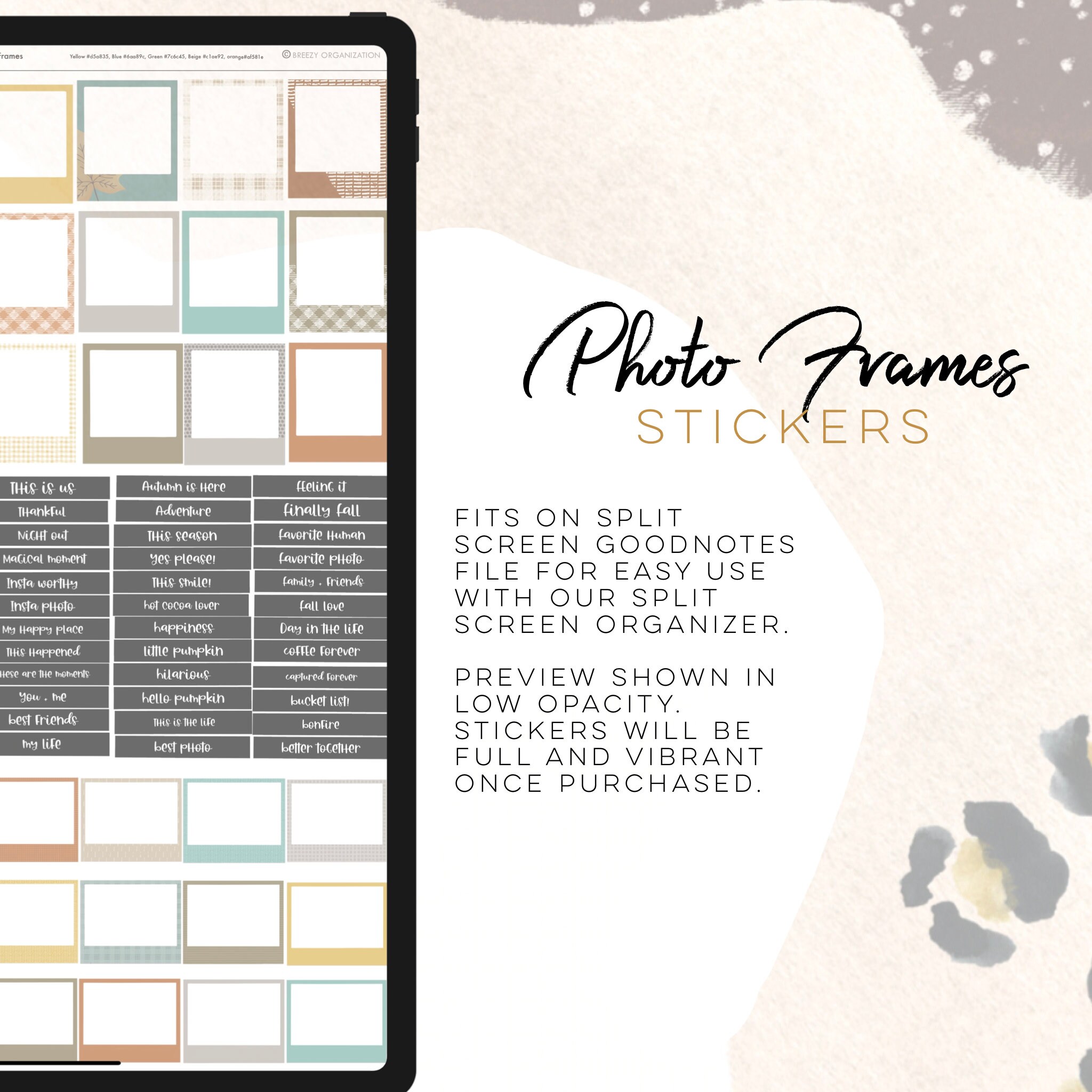 Photo Frame Digital Stickers, Cute Digital Stickers, Stickers for ...