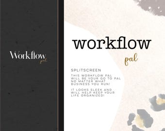 Workflow Splitscreen Pal | The digital Business Owner's pal planning system! Digital planner organizer