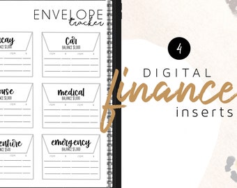 Finance Digital INSERTS for the Customizable and Life Digital Planner | Digital inserts only