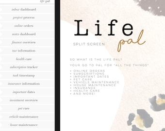 Life Pal  | Life planner organizer  | Digital Home Tracker | Split Screen Pal