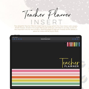 Teacher Planner Digital Insert, School Teacher planner for goodnotes, Teacher Lesson planner, Teacher scheduler, Home school teacher planner