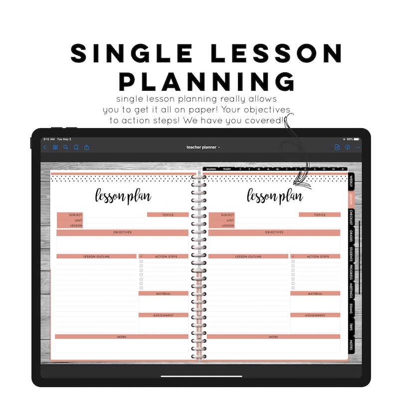 Digital Teacher Planner Goodnotes Ipad Planner Digital Etsy