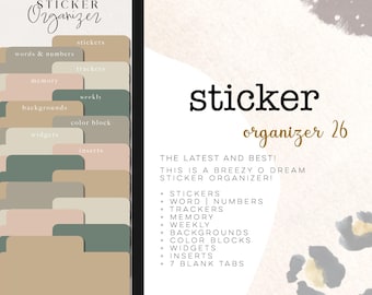Digital Sticker Organizer Pal 26  | Widget planner organizer  | Digital Sticker Organizer | Split Screen Sticker Book