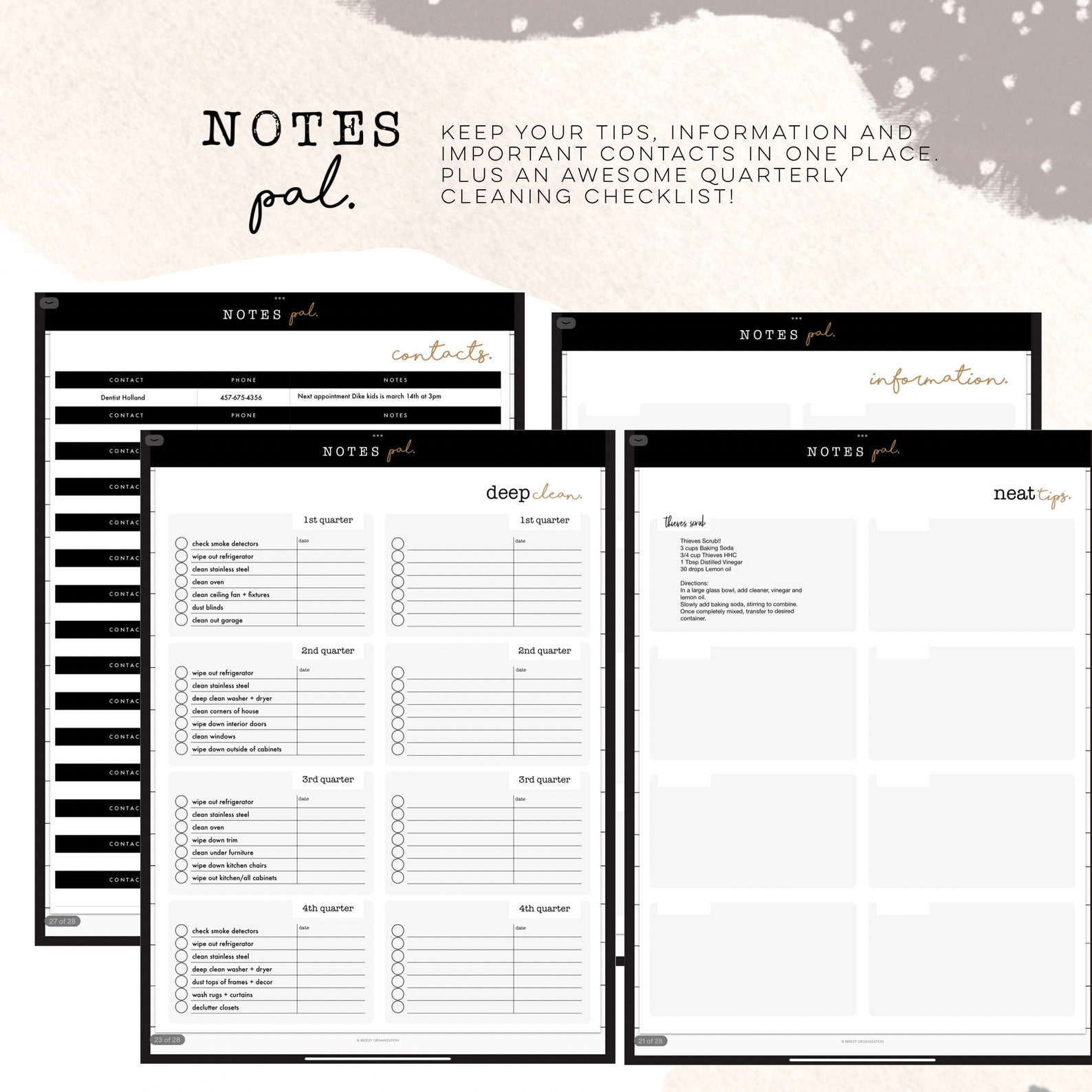 Notes Pal PORTRAIT | Organize Everything in One Place! Digital Planner ...